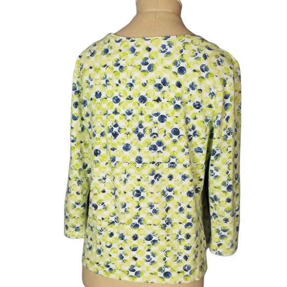 HEARTS OF PALM Womens 3/4 Sleeve Shirt Floral Print Cotton Top Size Small - Picture 2 of 4